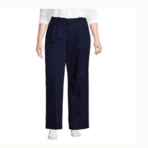 Lands' End Women's Wide Leg Pants - Navy
